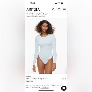 Aritzia size small long sleeve bodysuit
